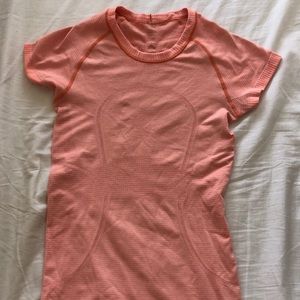 lululemon run swiftly short sleeve tee peach 4